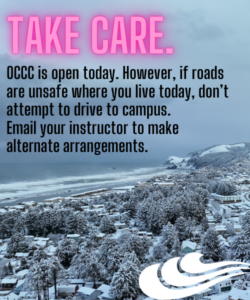 A Message Urging Caution on Slick Roads