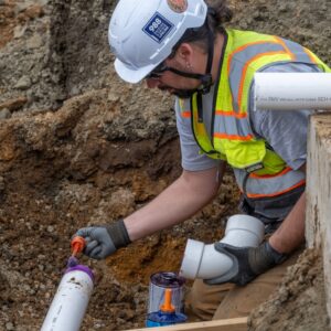 Worker at OCATT site