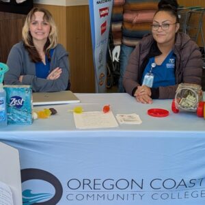 Nursing Students at Food Drive Table