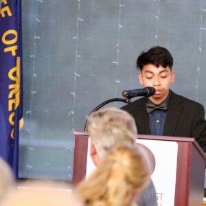 Student speaker at Pearls of Wisdom
