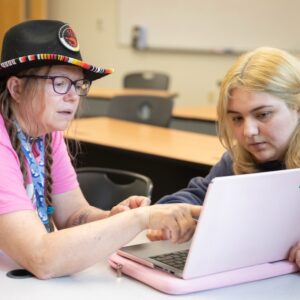 erin riggs works with student