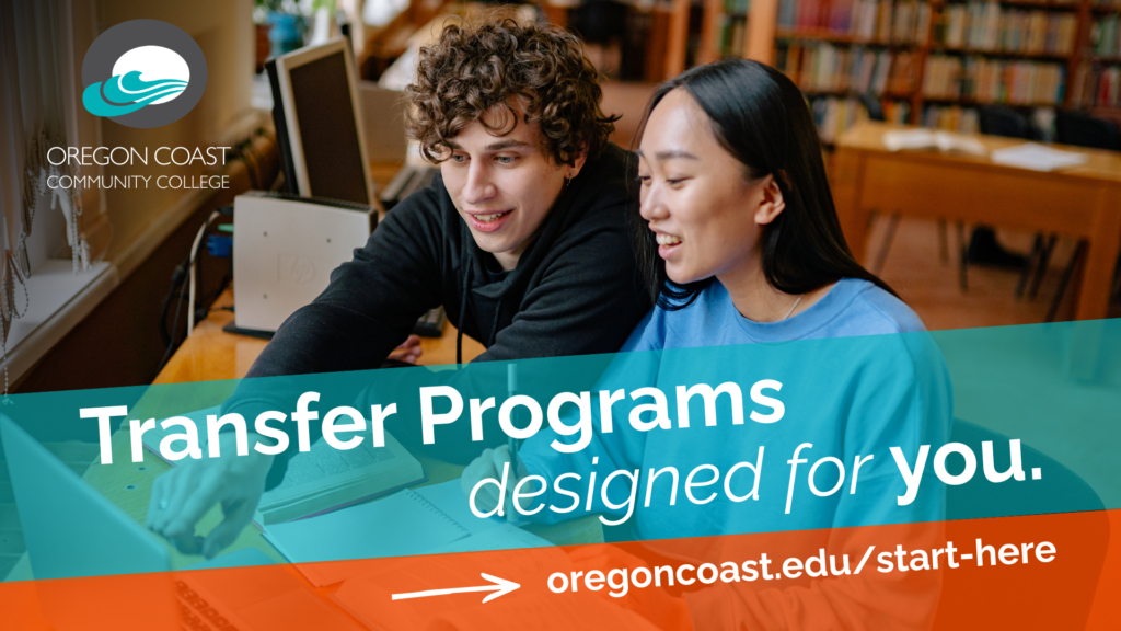 Two students working. Image says "Transfer Programs designed for You."