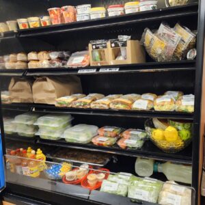 shelf of groceries at Your College Store