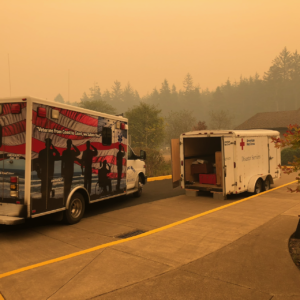Emergency vehicles at Newport Campus